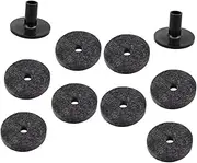 DRESSOOS Drum Felt Pad Set 8x 2.5cm Cymbal Pads Clamping Non-slip Design for Drum Kit Accessories
