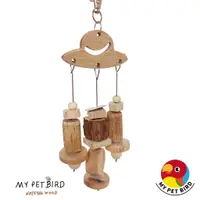 在飛比找蝦皮商城優惠-MY PET BIRD 鸚鵡玩具｜飛碟咬物原木｜不銹鋼線 W