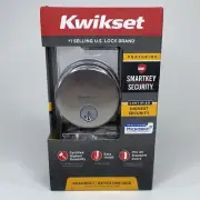 Kwikset Uptown Round Single Cylinder Deadbolt SmartKey Satin Nickel 92580-016