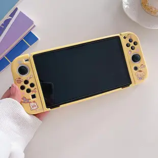 switch 保護殼 布丁狗Switcholed保護殼矽膠軟任天堂配件NS兩件式switch套OLED包