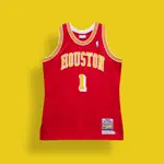 NBA球衣 MITCHELL&NESS MN 休斯敦火箭隊1號 麥迪 麥蒂 番茄炒蛋 復古刺繡 球員版 AU球衣