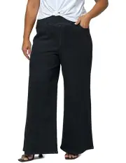 [Indigo Tonic] Luxe Wide Leg Comfort Waist Jean in Black