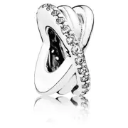 Authentic Genuine PANDORA Sparkling & Polished Lines Spacer Charm 791994CZ