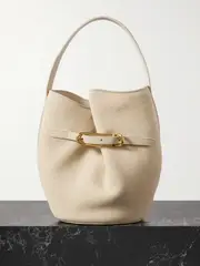 [Liffner] Liffner - Buckled Suede Bucket Bag - Off-white - One size One size Off-white