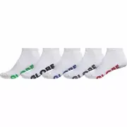 Globe - Stealth Ankle Youth Socks 5 Pack White