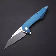 Koenig Knives Mini Goblin Gen 2 - Blue Anodized / Silver Hardware / M390 Blade
