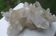 Large Clear Quartz crystal cluster specimen from Russia...1156 grams