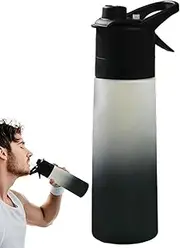 Misting Water Bottle - Refreshing Spray - Drink Bottle, Mist & SIP Cup | Cooling Spray Cup, Portable Atomisation Water Bottle for Sports, Gym, Cycling, Hiking and Daily Use