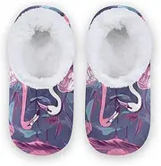 [Caihoyu] Kids Girls Boys Slippers Fuzzy Fleece Anti-Slip Rubber Sole Spa Slippers Bedroom Home Office Travel Yoga