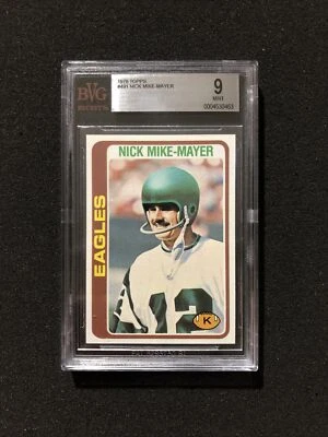 1978 Topps Football NICK MIKE-MAYER #491 BVG/BGS GRADED 9 - MINT