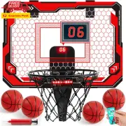 Mini Indoor Basketball Hoop, Light up over the Door Basket Ball Hoop for Kids wi