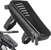 Cycle Frame Bag,Multifunctional Top Tube Pouch | Cycling Tool Storage Organizer, Reflective Hard Shell Phone Holder for Outdoor Activities