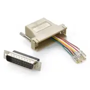 DB25 25-Pin Serial D-SUB Male to RJ45 Female 8P8C Adapter Converter Connector