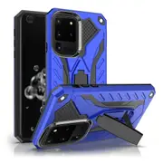 For Samsung Galaxy S20 Ultra Case, Armour Strong Shockproof Tough Cover with Kickstand, Blue