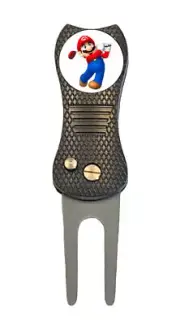 Super Mario Nintendo Golf Ball Marker + Switchblade Divot Tool Gift