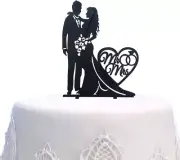 Mr and Mrs Cake Topper Acrylic Love Wedding Cake Topper Funny Bride and Groom Ca
