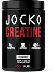 Jocko Fuel Creatine Monohydrate Powder - Creatine for Men & Women, Dietary Supplement for Athletic Performance & Muscle Growth, 90 Servings 16 oz (Unflavored)