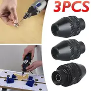3x Keyless Chuck Quick Change Dremel Rotary Tool Drill Universal Accessories CN