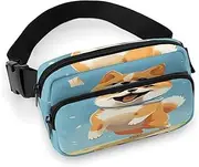 [YTLKGFP] Waist Pack Cute Shiba Inu Printed Butt Pack Fanny Pack Hip Bum Bag for Workout Traveling Casual Running Hiking Cycling, Cute Shiba Inu, 7.9 X 5.1 in