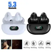 Ear Clip Bone Conduction Headphones Bluetooth 5.3 Wireless Sport Headset Earbuds