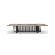 Modern Furniture VIDAL Boardroom Table 3.6m x 1.2m - Warm Oak & Black