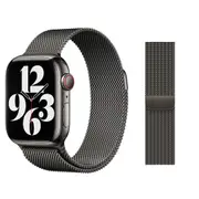 For Apple Watch iWatch Band Series 9 8 7 SE 6 5 4 Magnetic Stainless Steel Strap - Black