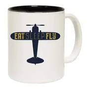 Eat Sleep Fly Plane Aviation Mug Cup