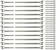 Balustrade Kit No.5 Wire DIY Balustrade Kit Jaw/Swage Fork Turnbuckle - 12 pack