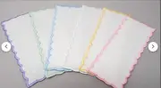 Cross Stitch Blank Bookmarks Lot of 6 Different Colors Scalloped Edge 8 x 3 in.