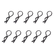RC Hop Ups Standard Black Bent Body Clip (10) for 1/10 & 1/8 Scale Vehicles