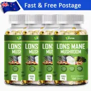 1850mg Organic Lion's Mane Mushroom Complex Supplement |Brain |Nootropic |Memory