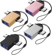 MOLUCKFU 4PCS USB C to USB OTG Adapter Converter Type C Male Connector for Fast Charging and Data Transfer Compatible with Modern Devices Phones and Peripherals High Speed Transmission