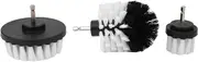 Marhynchus 3Pcs Drill Brush Set Power Scrubber Cleaning Accessories for Bathtub Tile Toilet, Nylon Brush Set