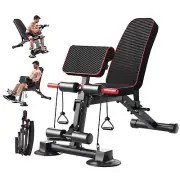 Adjustable Weight Bench, Multi-function Preacher Curl Bench for Home Gym, Fol...