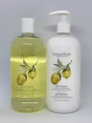 Crabtree & Evelyn Citron Honey & Coriander Body Lotion & Shower Gel 16.9fl oz