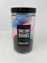 8 Pack- 3.5oz - Fun Size Bath Bomb Unicorn Bomb Rainbow Sherbert Loofah Sponge