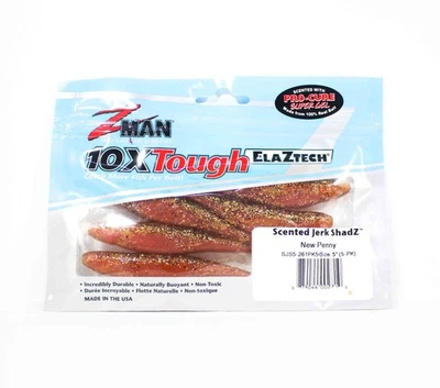 Zman Soft Lure Jerk ShadZ 5 Inch 5/Pack New Penny (2710)