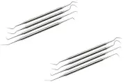 8 Dental Probe Pick Picks Tool Instrument Eight Piece Set Stainless Steel Pick