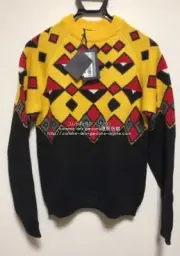 With new tag genuine Prada Argyle wool sweater 46 List 113 300 yen
