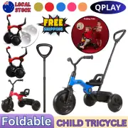 Qplay 3 in 1 Toddler Kid Ride on Toy Balance Bike Folding Baby Tricycle Push Car