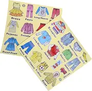HOODANCOS 2 Sheets Cute Dressing Table Decals for Sticker for Dressing Desk Mirrors Promote Imaginative Play Self Care Skills for Creative Expression