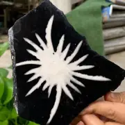 1.1LB Natural chrysanthemum stone quartz carving aura healing gift
