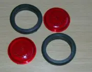 REPLACEMENT LENS & RUBBER SEAL (PAIR). COMPATIBLE WITH: MASSEY FERGUSON: TE20