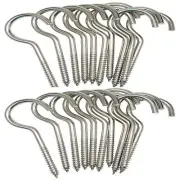 20 Pack 3 Inch Heavy Duty Screw-In Hook Ceiling Cup Hooks for Indoor Outdoor