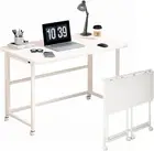 Mobile Computer Desk, Home Office Desk with Wheels for Computer Workstation, Fol