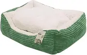 Dog Bed Super Soft Pet Sofa Cats Bed, Pet Lounger, Breathable Pet Bed Premium Bedding/Green/Three Sizes (Size : L)