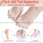 2 pcs Silicone Nail Separators Toe Stretchers Loop Bunion Splint Straightener