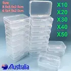 10-50x Mini Clear Plastic Small Box Jewelry Earplugs Container Storage Box Tool
