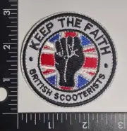 Keep The Faith Patch Scooterists White Embroidery High Quality Patch Iron On Sew