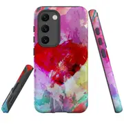 For Samsung Galaxy S23+ Plus Case Shielding Cover, Heart Painting